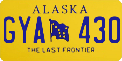 AK license plate GYA430