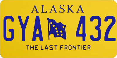 AK license plate GYA432