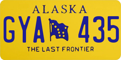 AK license plate GYA435