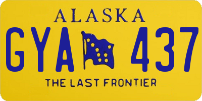 AK license plate GYA437