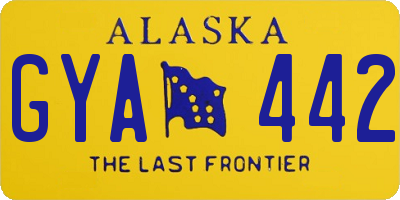 AK license plate GYA442