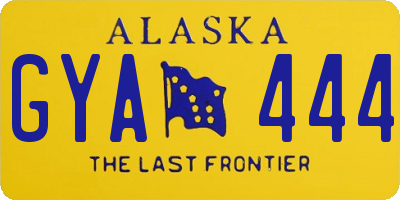 AK license plate GYA444