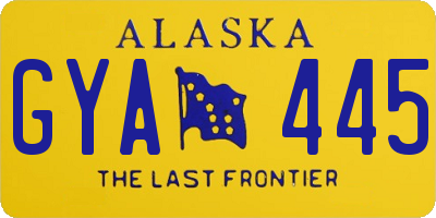 AK license plate GYA445