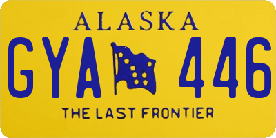 AK license plate GYA446