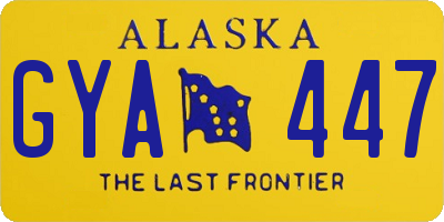 AK license plate GYA447