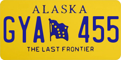 AK license plate GYA455