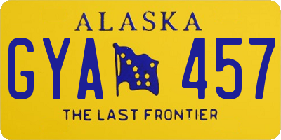 AK license plate GYA457