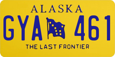 AK license plate GYA461