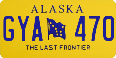 AK license plate GYA470