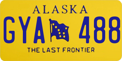 AK license plate GYA488