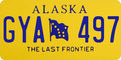 AK license plate GYA497