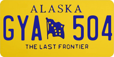AK license plate GYA504