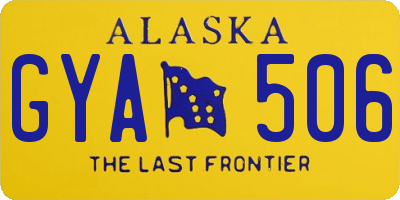 AK license plate GYA506