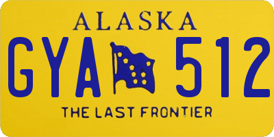 AK license plate GYA512