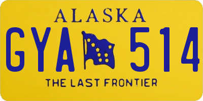 AK license plate GYA514