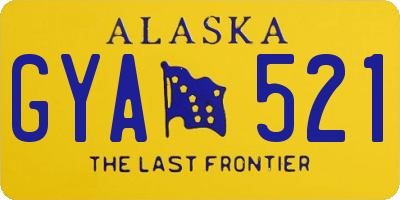 AK license plate GYA521