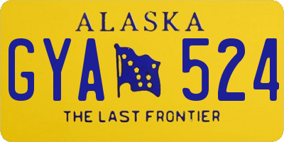 AK license plate GYA524