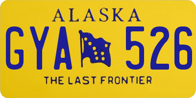 AK license plate GYA526