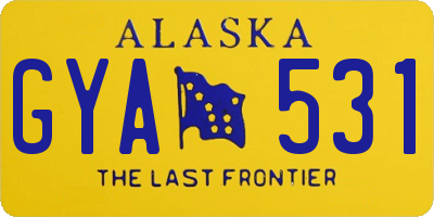 AK license plate GYA531