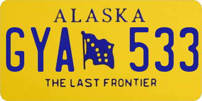 AK license plate GYA533