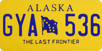 AK license plate GYA536