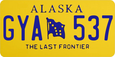 AK license plate GYA537