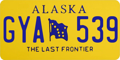 AK license plate GYA539