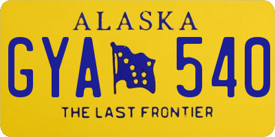 AK license plate GYA540