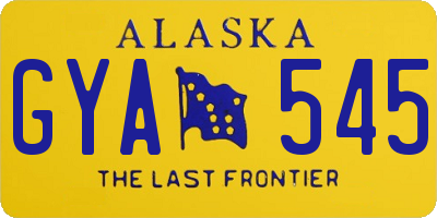 AK license plate GYA545