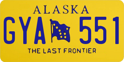 AK license plate GYA551