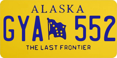 AK license plate GYA552