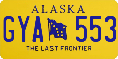 AK license plate GYA553