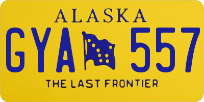 AK license plate GYA557