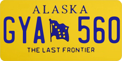 AK license plate GYA560