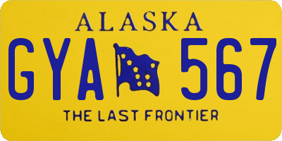 AK license plate GYA567