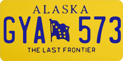 AK license plate GYA573