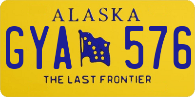 AK license plate GYA576