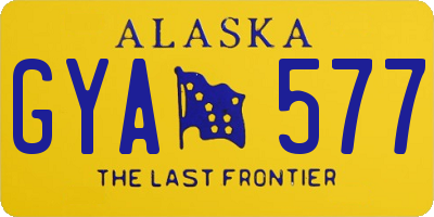 AK license plate GYA577