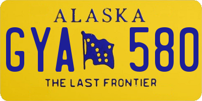 AK license plate GYA580