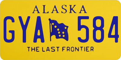AK license plate GYA584