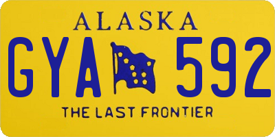 AK license plate GYA592