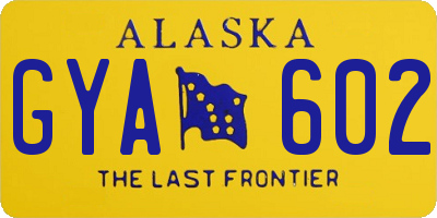 AK license plate GYA602