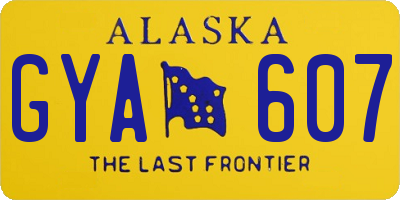 AK license plate GYA607
