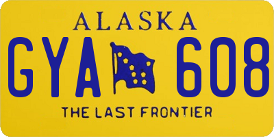 AK license plate GYA608