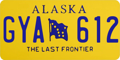 AK license plate GYA612
