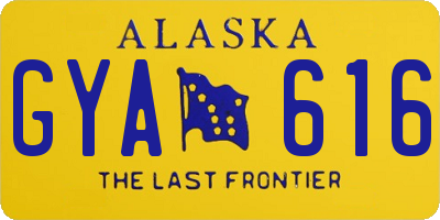 AK license plate GYA616