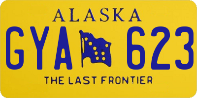 AK license plate GYA623