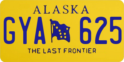AK license plate GYA625