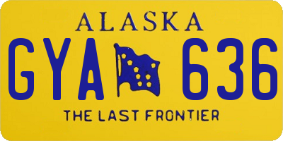 AK license plate GYA636