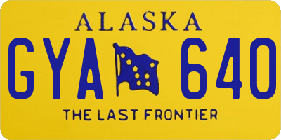 AK license plate GYA640